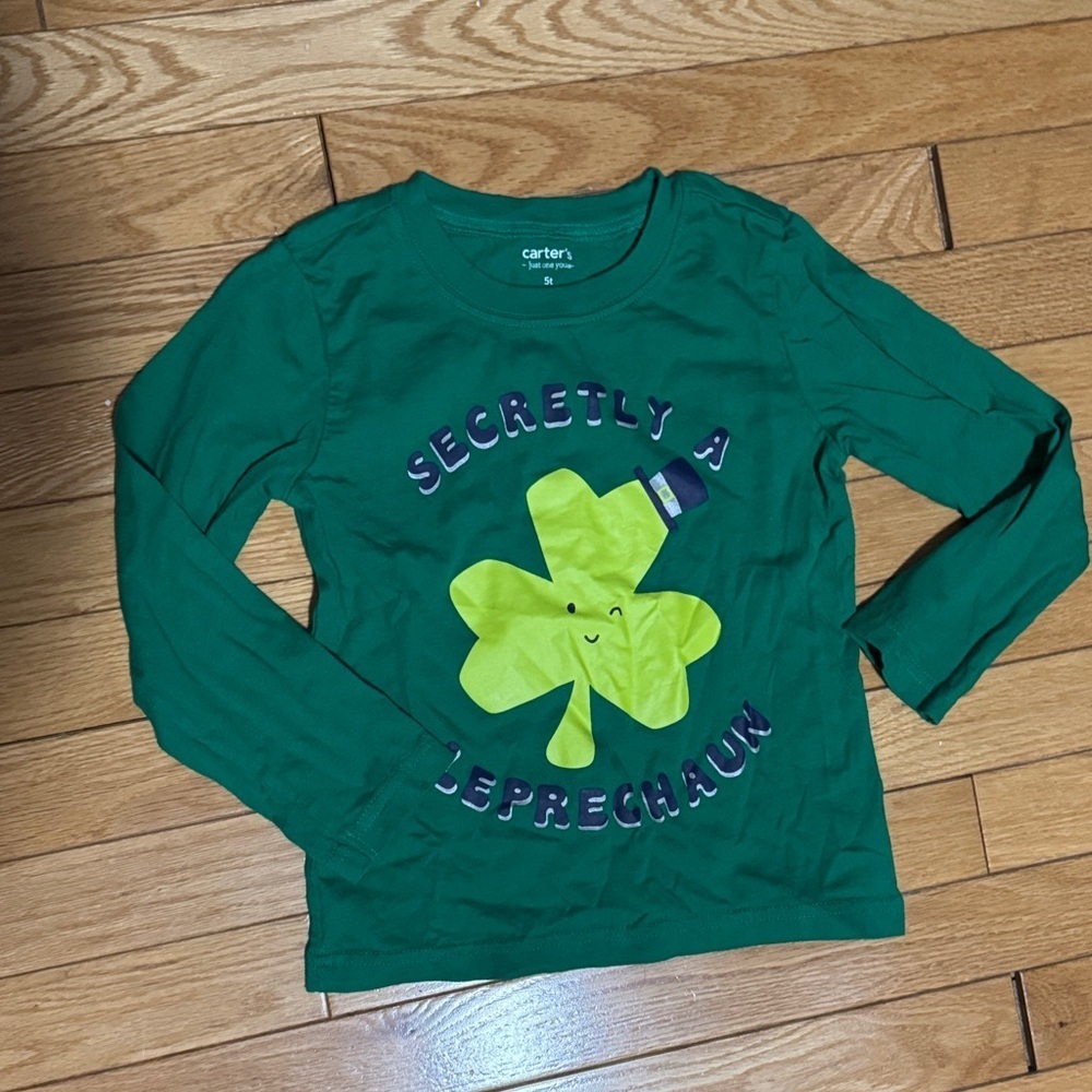 Carter's Green Shamrock Long Sleeve Tee